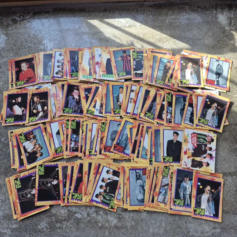 215 Pc. Vintage 1980's New Kids On The Block Colletors Cards Bundle